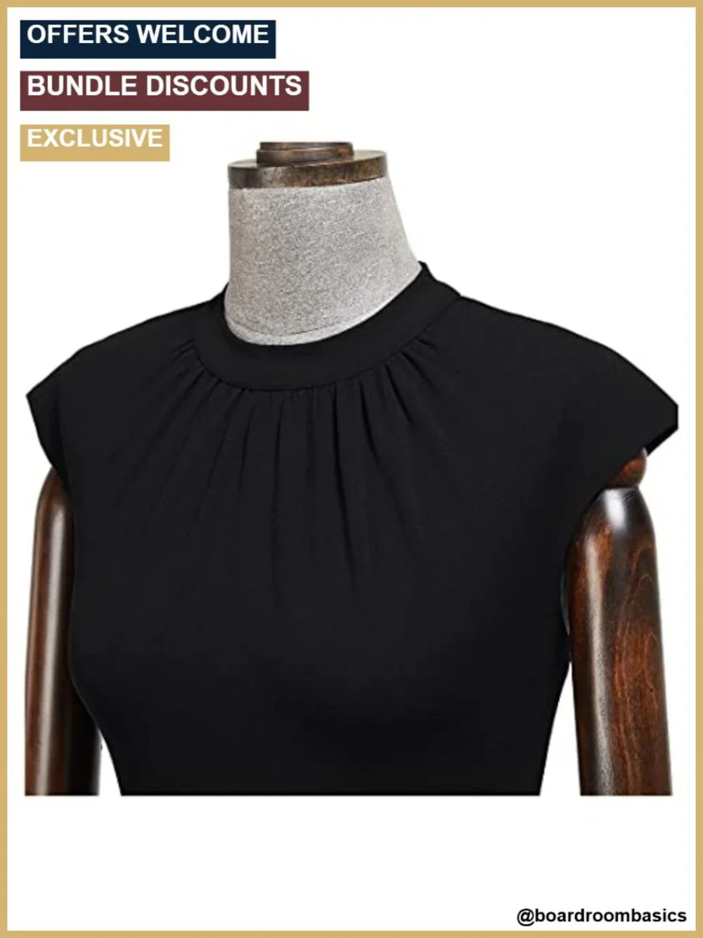 Retro Half Collar Ruched Slim Cocktail Pencil Dress